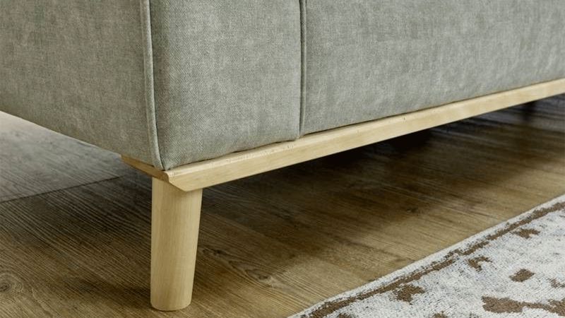 Canapé d'angle à droite BERNIS convertible style scandinave