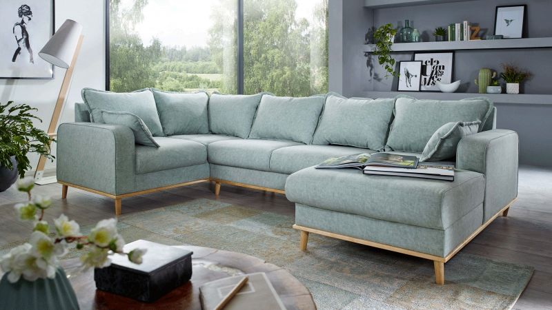 Canapé panoramique méridienne à droite BERNIS convertible