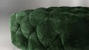 Pouf CASSIS vert style Chesterfield pieds noir