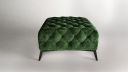 Pouf CASSIS design Chesterfield pieds noir vintage vert