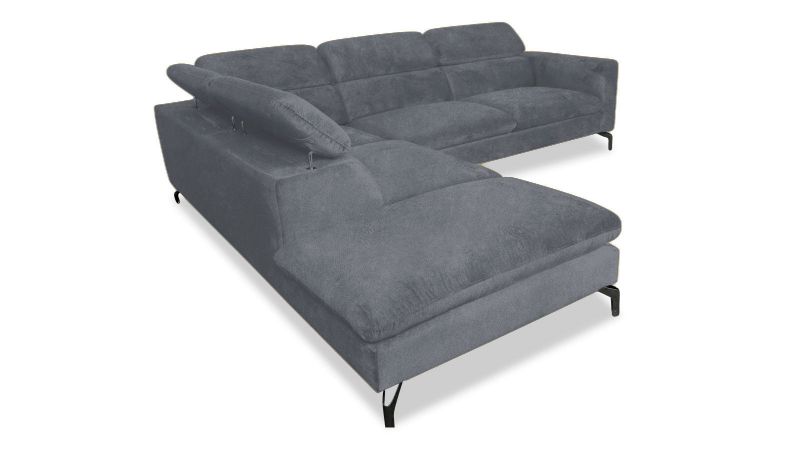 Canapé angle à gauche ANTIBES avec têtières amovibles