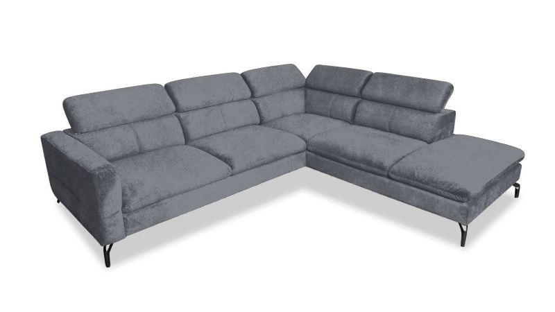 Sofa angle ANTIBES gris clair