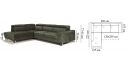 AVEZE Canapé convertible d'angle à gauche avec coffre tissu antitaches vert