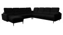 Canapé panoramique U JUVIGNAC noir