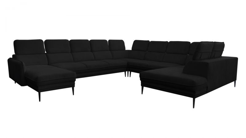 Canapé panoramique JUVIGNAC noir