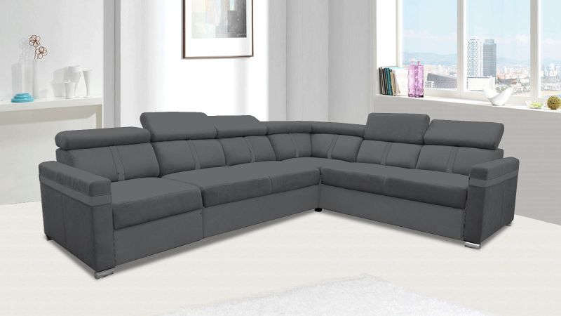 Canapé angle à droite MALAGAS Terminal avec têtières amovibles