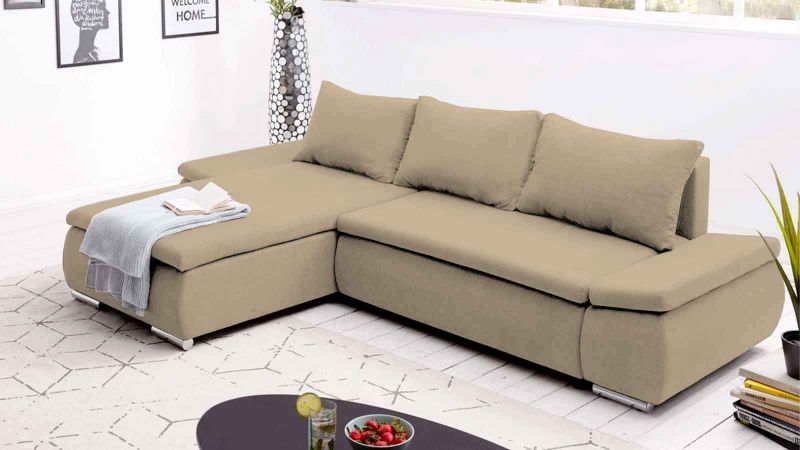 Canapé angle à gauche ALBI convertible avec coffre