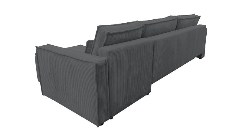 Divan gris ardoise méridienne à droite MANDUEL XL convertible