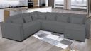 Sofa gris ardoise panoramique MANDUEL méridienne à droite convertible