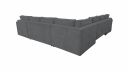 Canapé gris souris panoramique MANDUEL symétrique double méridiennes convertible