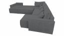 Sofa gris souris panoramique MANDUEL symétrique double méridiennes convertible