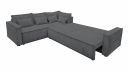 Divan gris froid angle à gauche MANDUEL convertible terminal