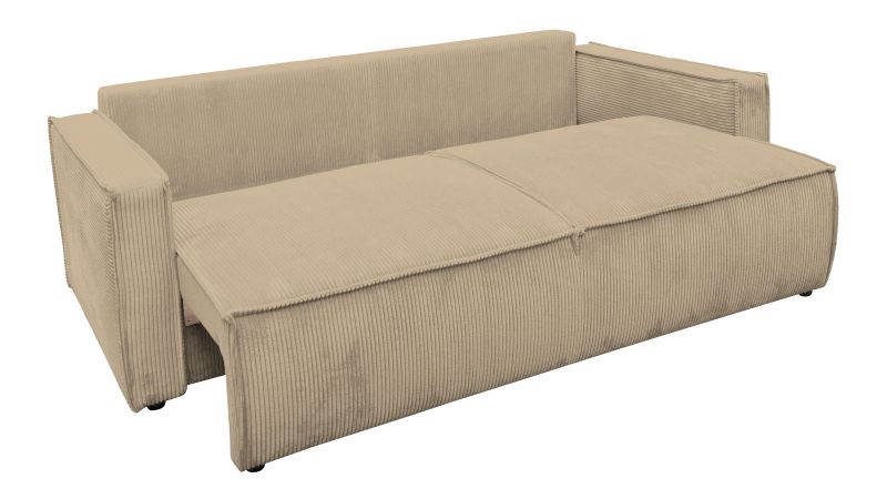 Canapé convertible beige nude MANDUEL 3 places