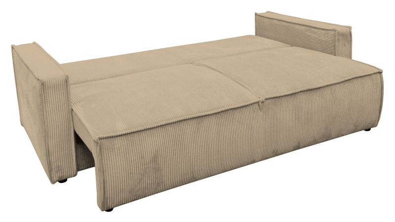 Sofa convertible MANDUEL 3 places beige nude