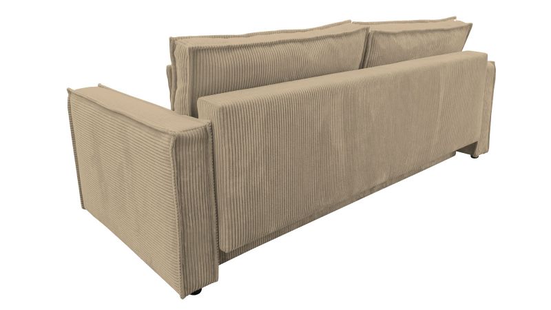 Divan nude beige MANDUEL 3 places convertible