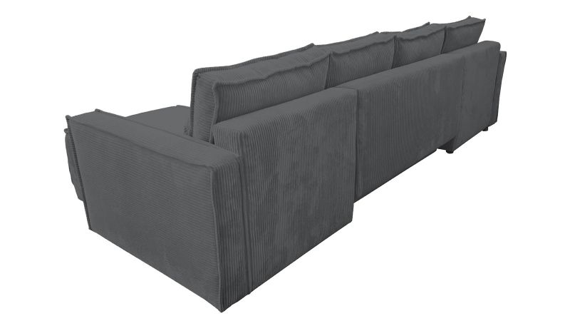 Sofa convertible panoramique symétrique MANDUEL gris anthracite