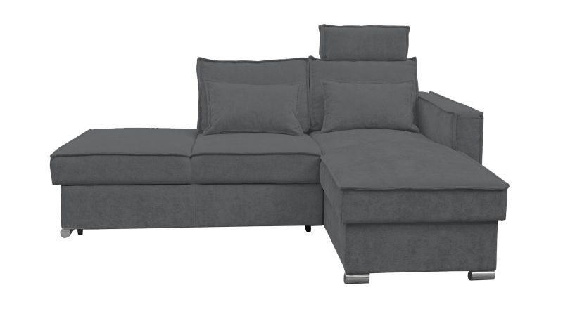 Canapé méridienne à droite PALAVAS MINI convertible avec coffre et têtières inclinables