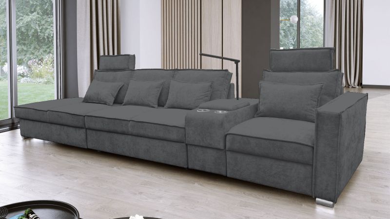 Canapé PALAVAS 3 places et fauteuil avec têtières