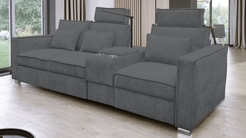 Canapé PALAVAS 2 places et fauteuil avec têtières et bar