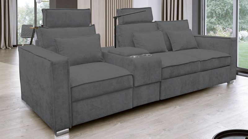 Canapé PALAVAS fauteuil et 2 places avec têtières et bar