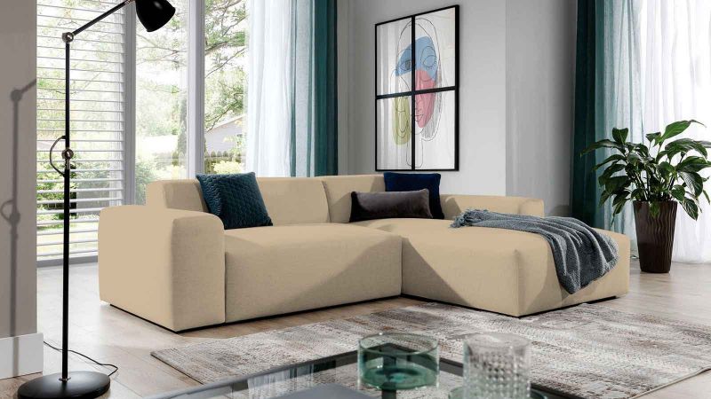 Canapé d'angle méridienne à droite EUS