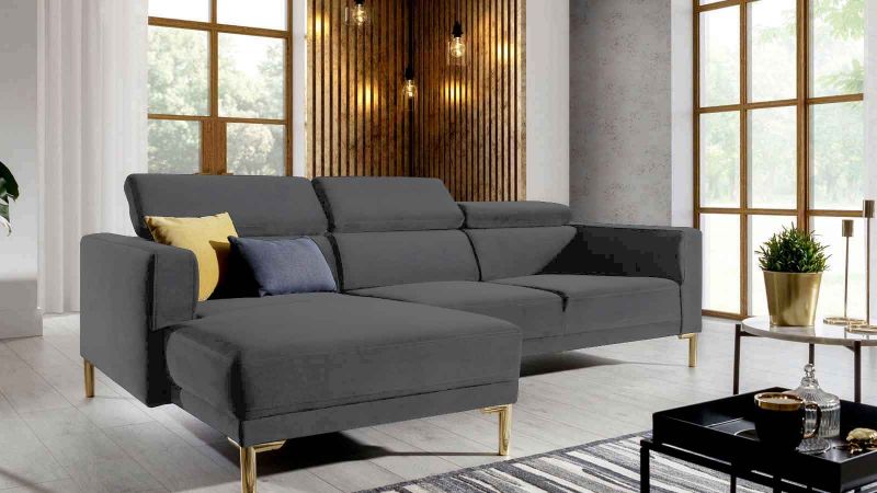 Canapé d'angle SAINT-JEAN-DE-VEDAS méridienne à gauche