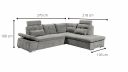 Canapé angle à droite MAUGUIO Terminal convertible avec coffre schéma