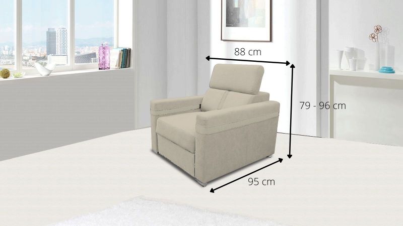 Fauteuil MALAGAS relax avec têtières amovibles