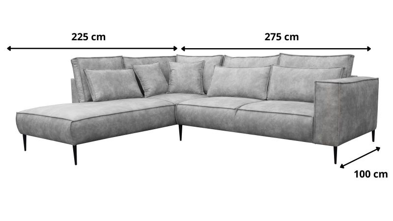 Canapé angle à gauche BEDARIEUX schéma