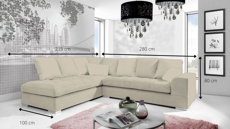 Canapé angle à gauche LANÇON XL schéma