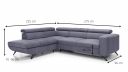 Canapé d'angle gauche AUBORD convertible avec coffre schéma