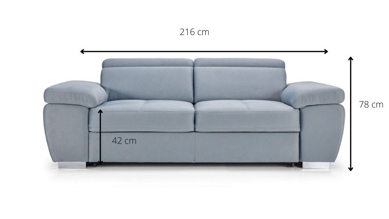 Canapé 3 places ROUET convertible schéma