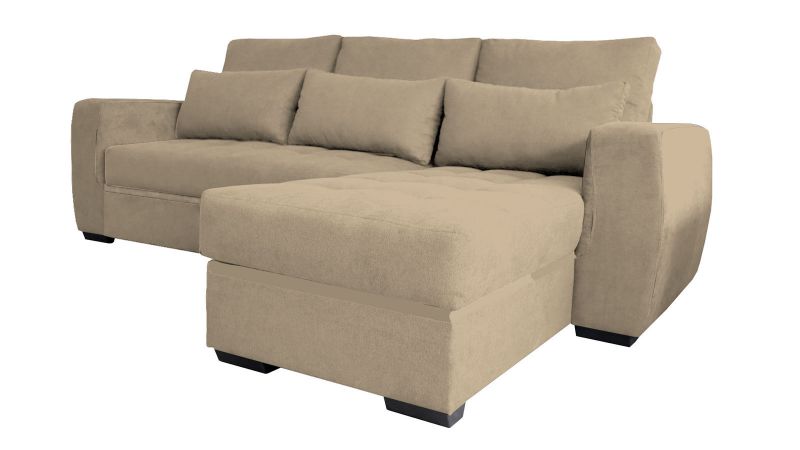 Canapé angle réversible BEAUCAIRES convertible avec coussins
