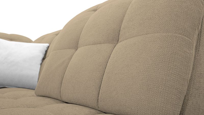 Canapé panoramique MONTPELLIER XL méridienne à droite avec dos avance - recule