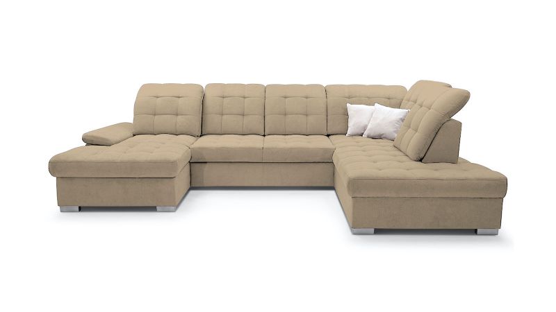 Canapé panoramique MONTPELLIER méridienne à gauche avec dos avance - recule