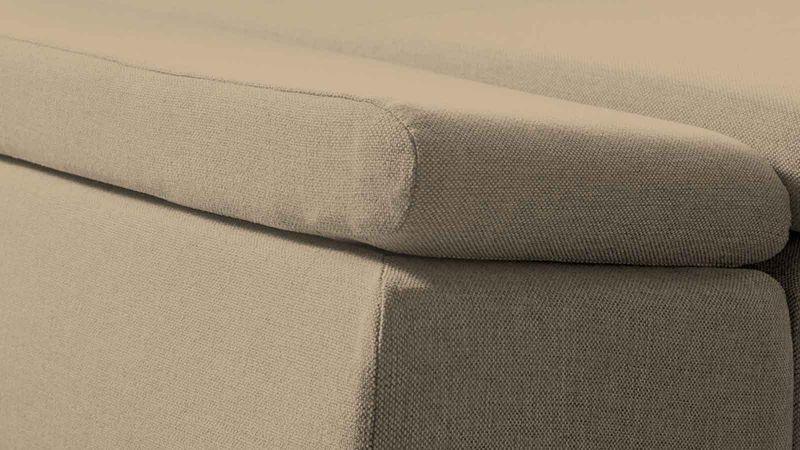 Canapé panoramique ALBI méridienne à gauche convertible avec coffre - GAMME PROMO