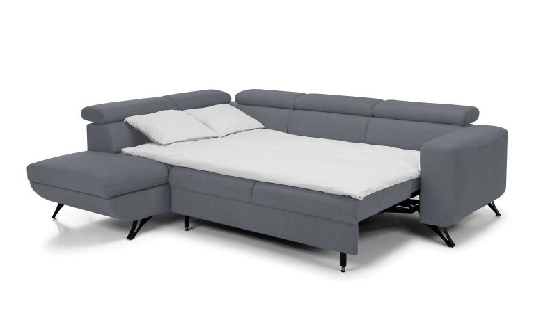 Canapé d'angle gauche AUBORD convertible avec coffre