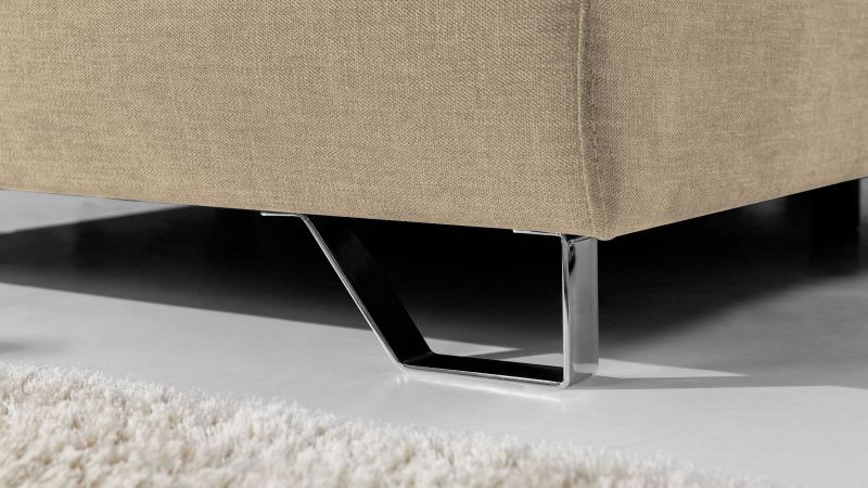 Canapé d'angle droite AVEZE convertible avec têtière et coffre