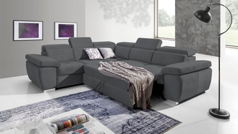 Canapé d'angle à droite ROUET Terminal convertible avec coffre