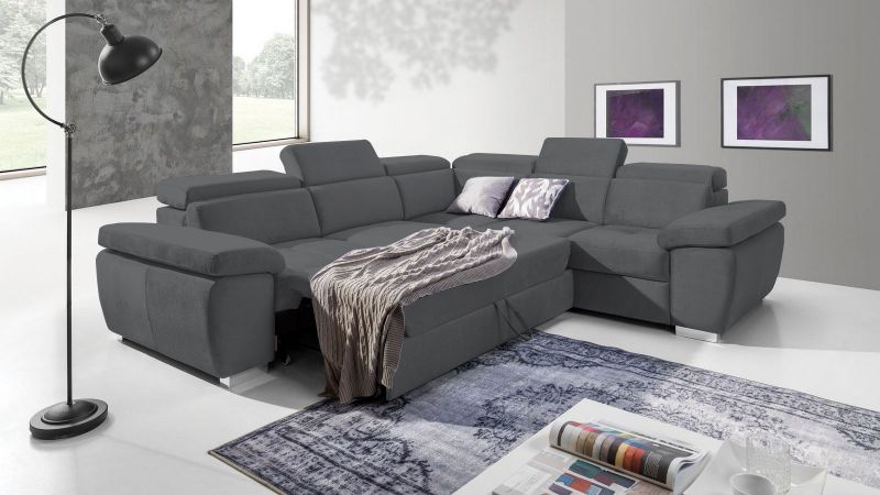 Canapé d'angle à gauche ROUET Terminal convertible avec coffre