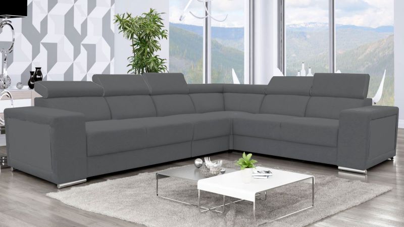 Canapé angle droite CAISSARGUES convertible avec têtières (35 HR)