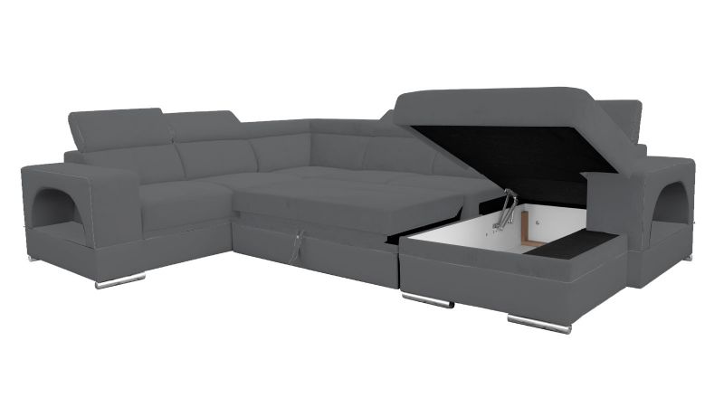 Canapé panoramique ORGON convertible méridienne à droite