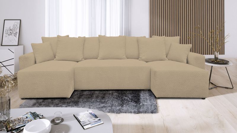 Canapé THOLONET symétrique convertible avec méridiennes