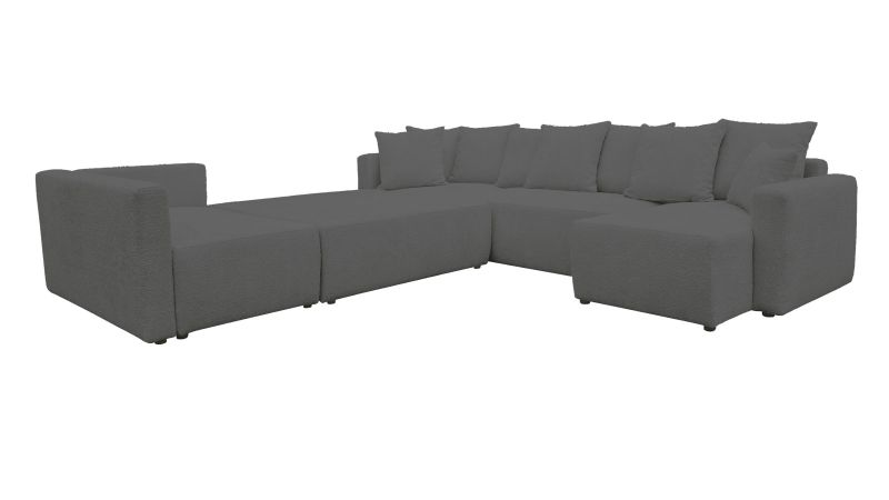 Canapé THOLONET XL panoramique convertible avec méridienne symétrique terminal