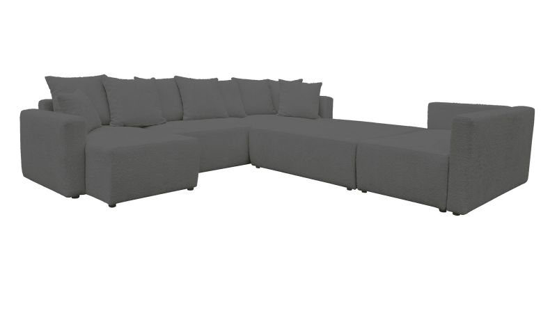 Canapé THOLONET XL panoramique convertible avec méridienne droite terminal