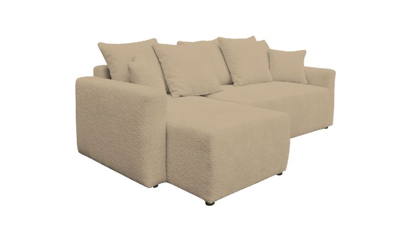 Canapé THOLONET méridienne à gauche convertible avec coussins