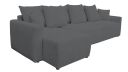 Canapé THOLONET XL méridienne à gauche convertible avec coussins