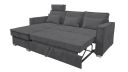 Canapé méridienne à gauche PALAVAS convertible avec coffre et têtières inclinables