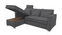 Canapé méridienne à gauche PALAVAS convertible avec coffre et têtières inclinables