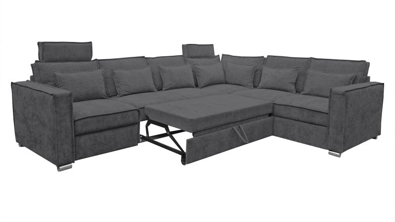 Canapé terminal à droite PALAVAS XL convertible avec coffre et têtières